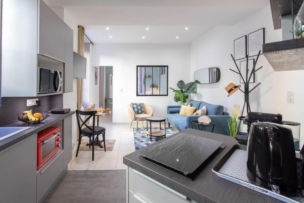 Appartamento #20 2p Port/parking/ac/central Elegant 5min Promenade Nizza